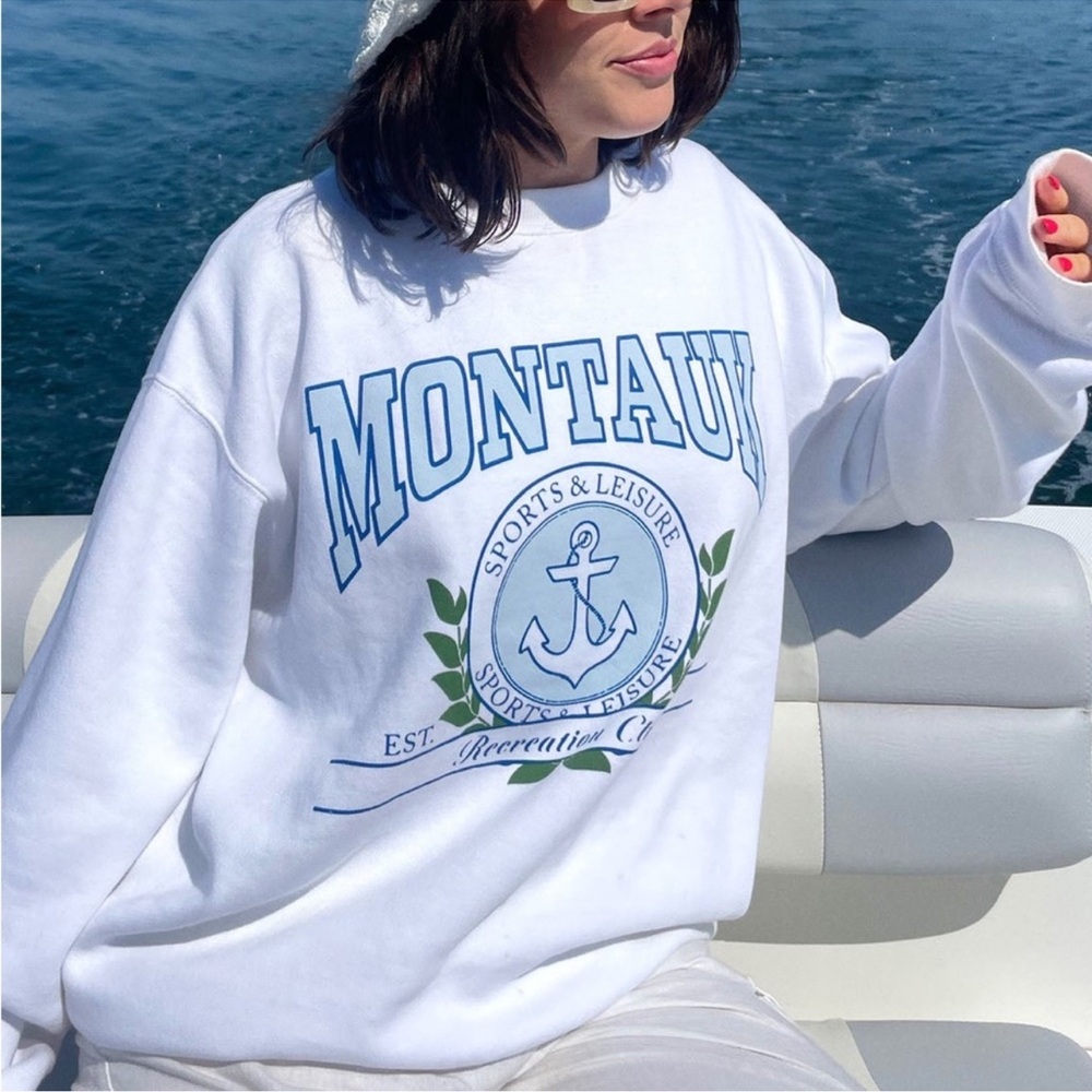 Show Me Your Mumu Stanley Montauk Graphic Oversized Sweatshirt Size Small - Picture 2 of 15